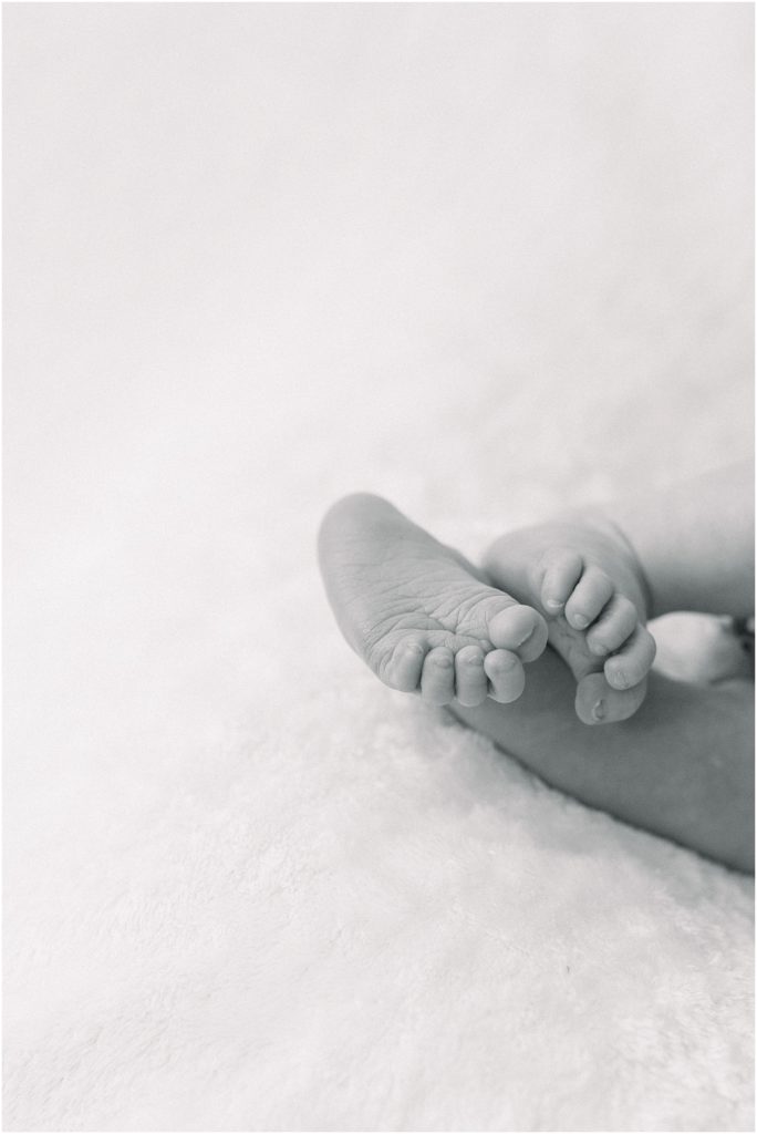 Newborn feet photography